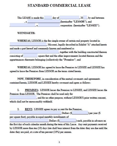 Commercial Lease Agreement 8596