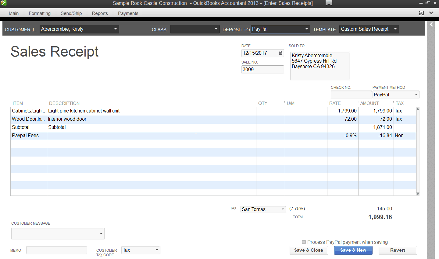 Sales Receipt template 187