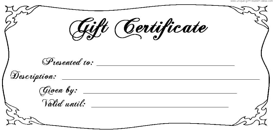 gift certififate template 7845