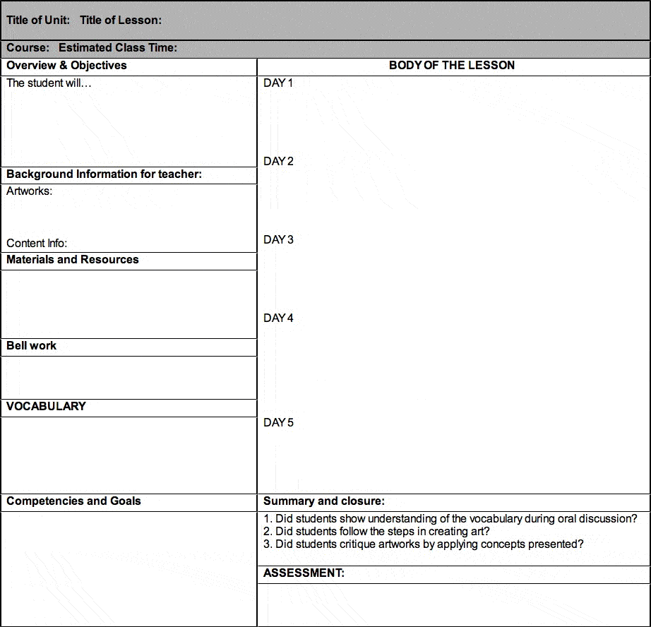 plan template 5896