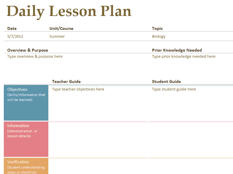 plan template 878