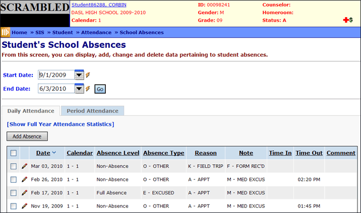 Attendance Tracking template 5589