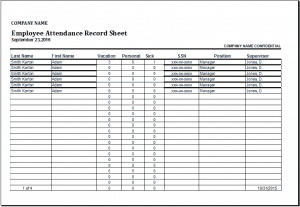 Employee Tracking Template