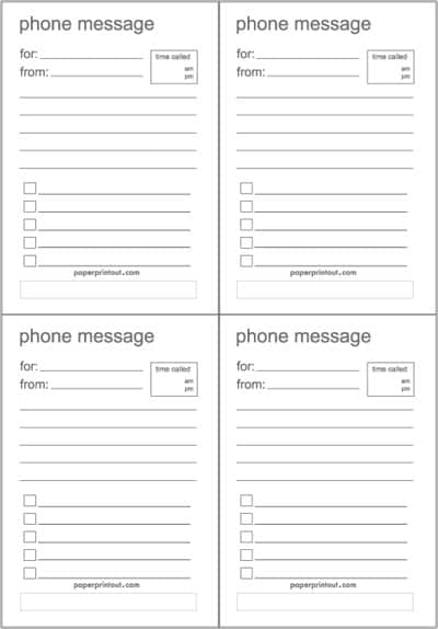 15 Phone Message Templates - Excel PDF Formats
