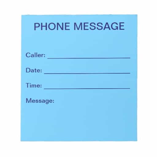 Phone Message Template 8585