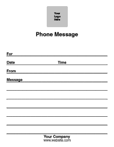Phone Message Template 9687