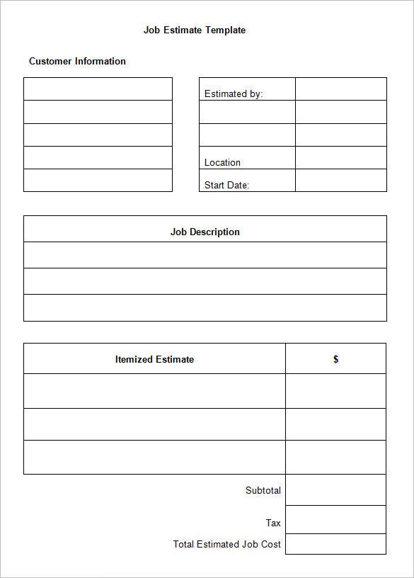 4-free-job-estimate-templates-excel-pdf-formats