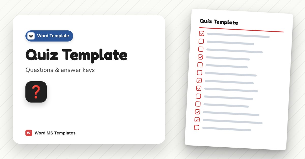 Quiz Templates preview