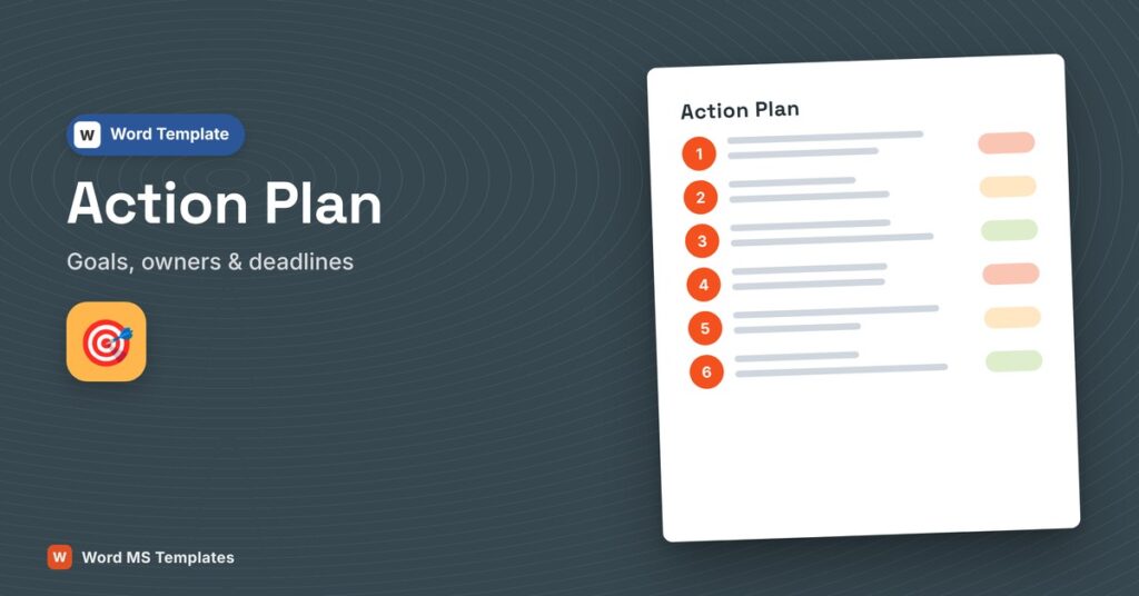 Action Plan Templates – Free Word & PDF Action Plan Examples