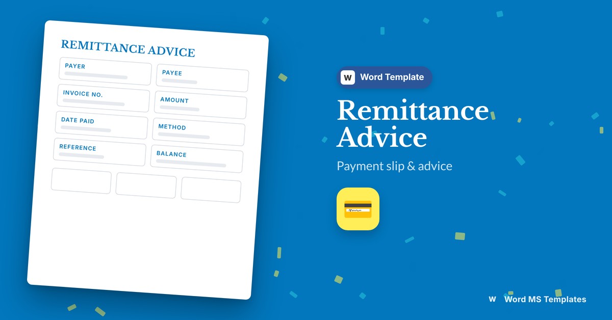 Remittance Advice Templates preview