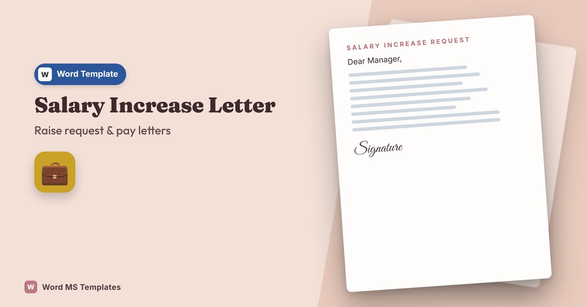 Salary Increase Letter Templates preview