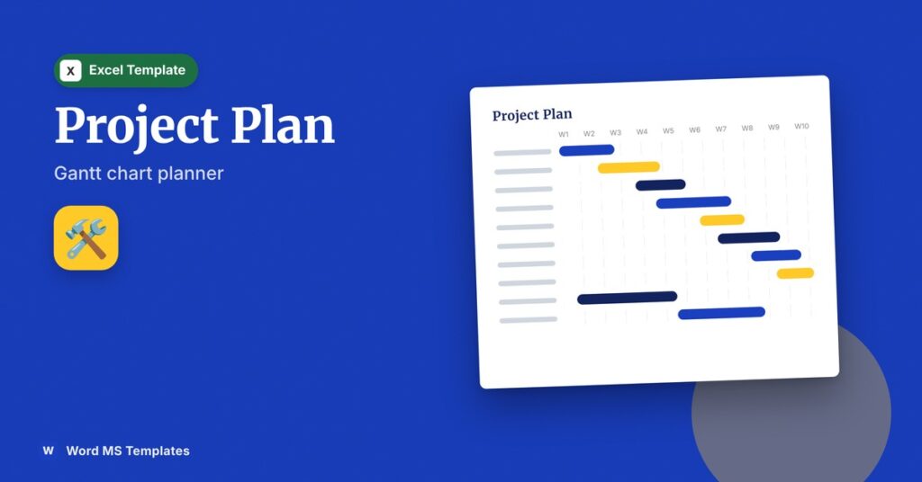 Project Plan Template for Excel – Free Gantt Chart Project Planner