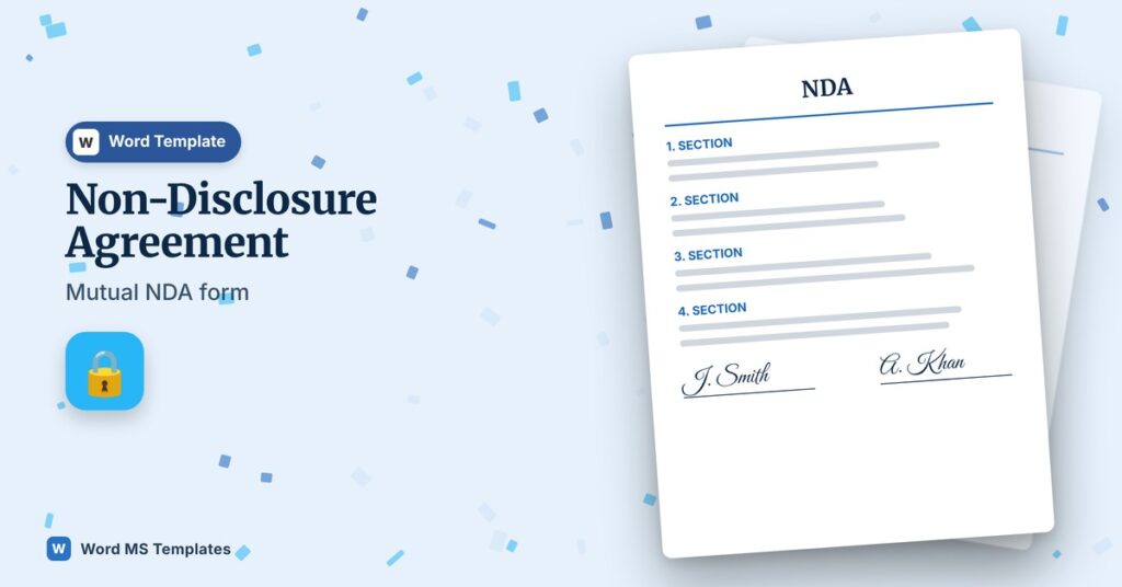 Non-Disclosure Agreement Template (Word) – Free Mutual NDA Form