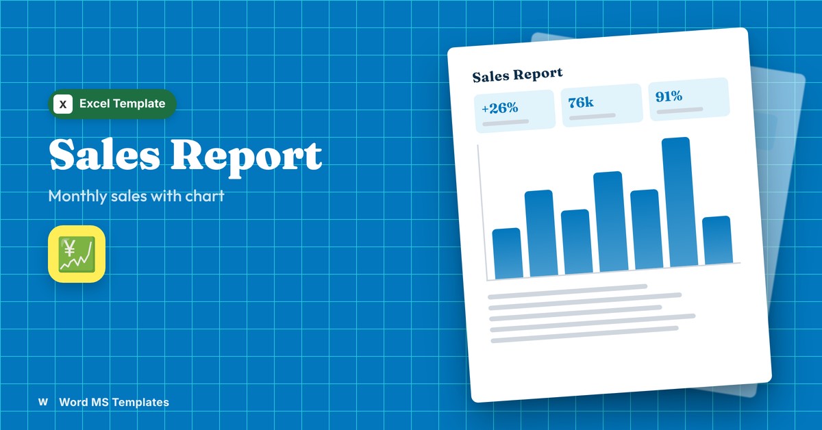 Sales Report Template for Excel preview