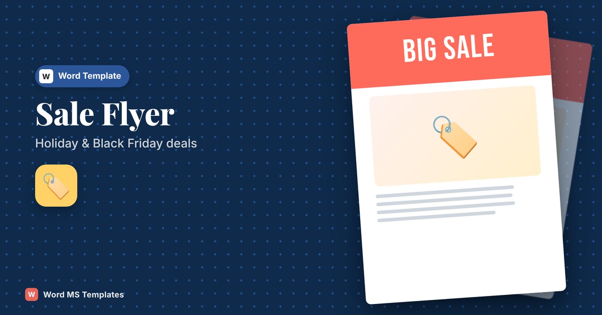 Sale Flyer Template for Word preview