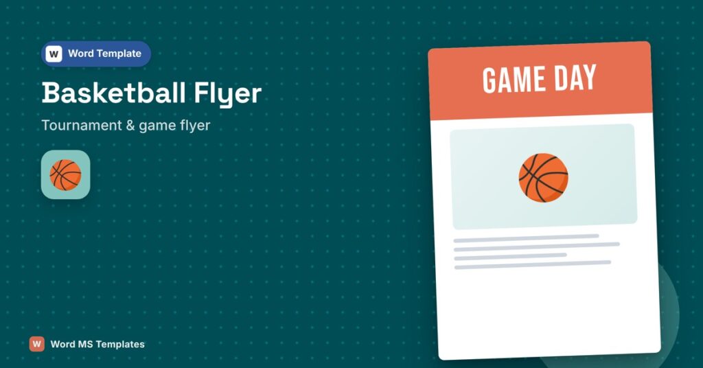 Basketball Flyer Template for Word – Free Tournament & Game Flyer