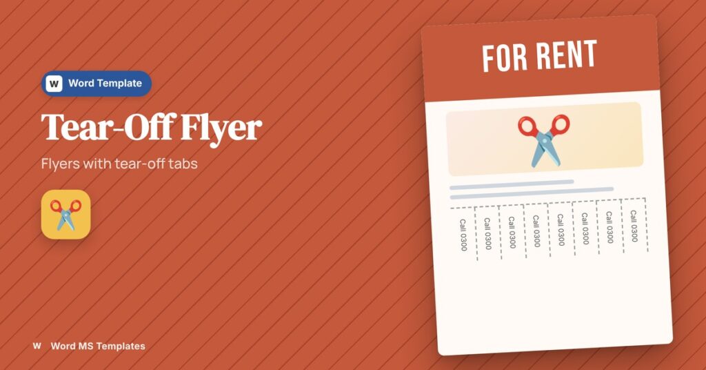 Tear-Off Flyer Templates – Free Editable Word Flyers with Tear-Off Tabs