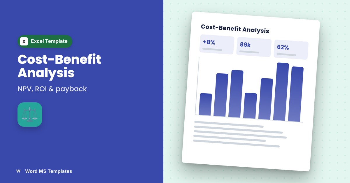 Cost Benefit Analysis Template for Excel preview