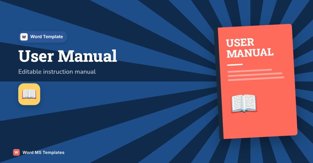 User Manual Template for Word – Free Editable Instruction Manual