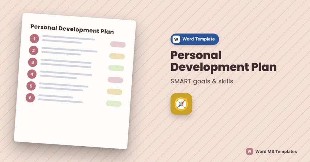 Personal Development Plan Template for Word – Free PDP with SMART Goals