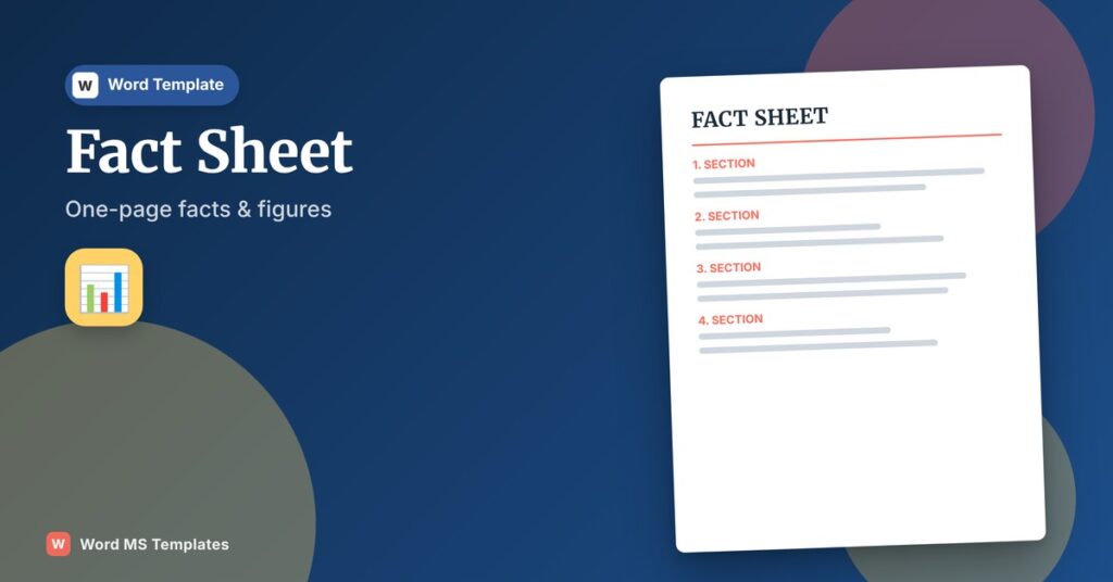 Fact Sheet Templates – Free Word & PDF Fact Sheet Examples