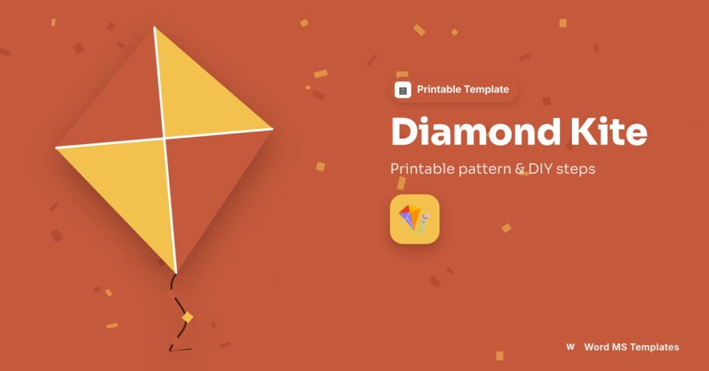 Printable Kite Template – Free Diamond Kite Pattern & DIY Instructions