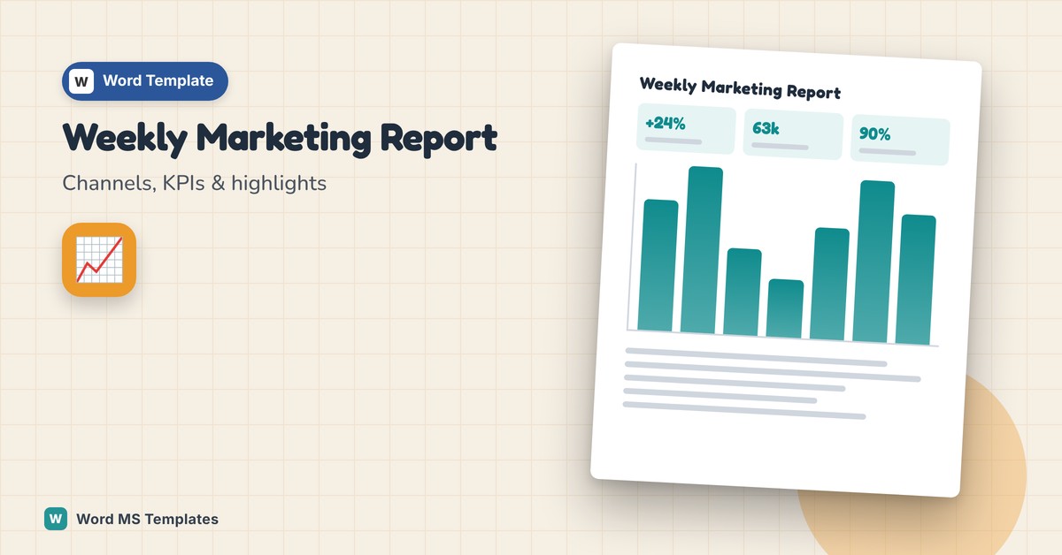 Weekly Marketing Report Templates preview